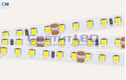 Лента LED, IP33, 12V, SMD2835, 12W/м, 120LED/м, белый холодный