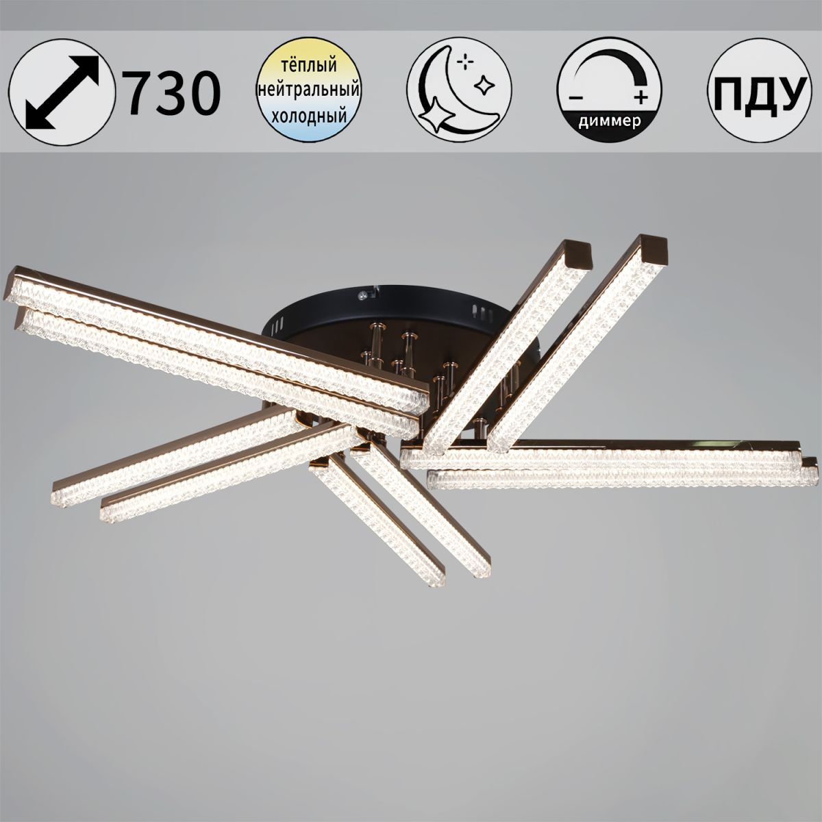 Потолочная люстра Reluce 17090-0.3-10 BK+FG