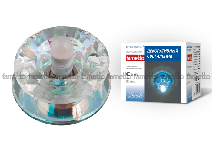 Встраиваемый светильник Fametto Luciole DLS-L117 G9 GLASSY/RAINBOW Встраиваемый светильник Fametto Luciole DLS-L117 G9 GLASSY/RAINBOW