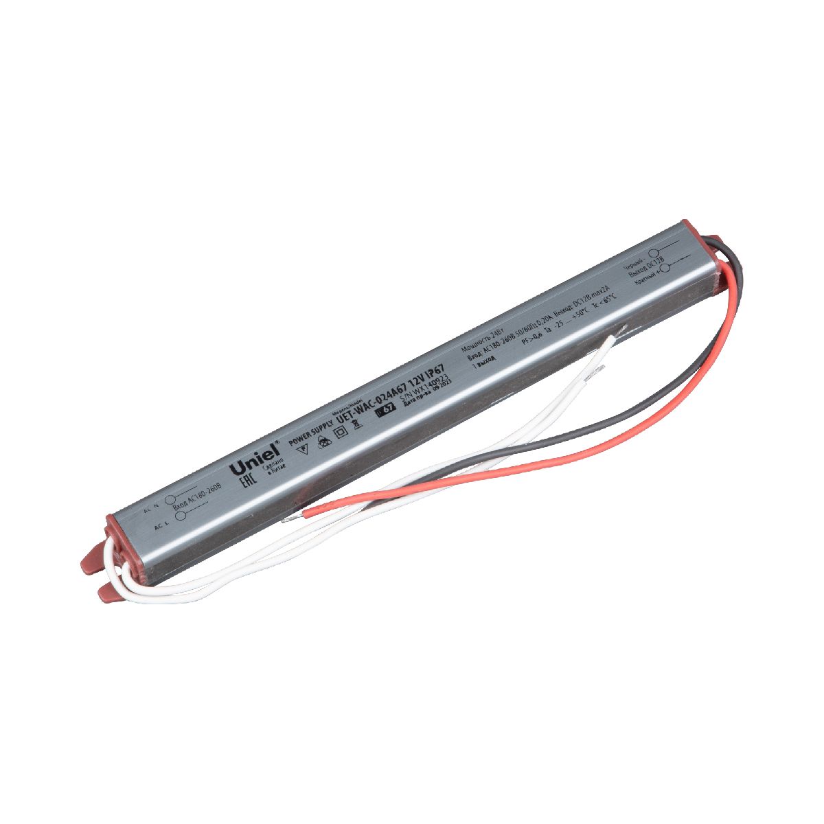 Блок питания Uniel 24Вт DC12В 2А IP67 UET-WAC-024A67 12V IP67 UL-00010252 Блок питания Uniel 24Вт DC12В 2А IP67 UET-WAC-024A67 12V IP67 UL-00010252