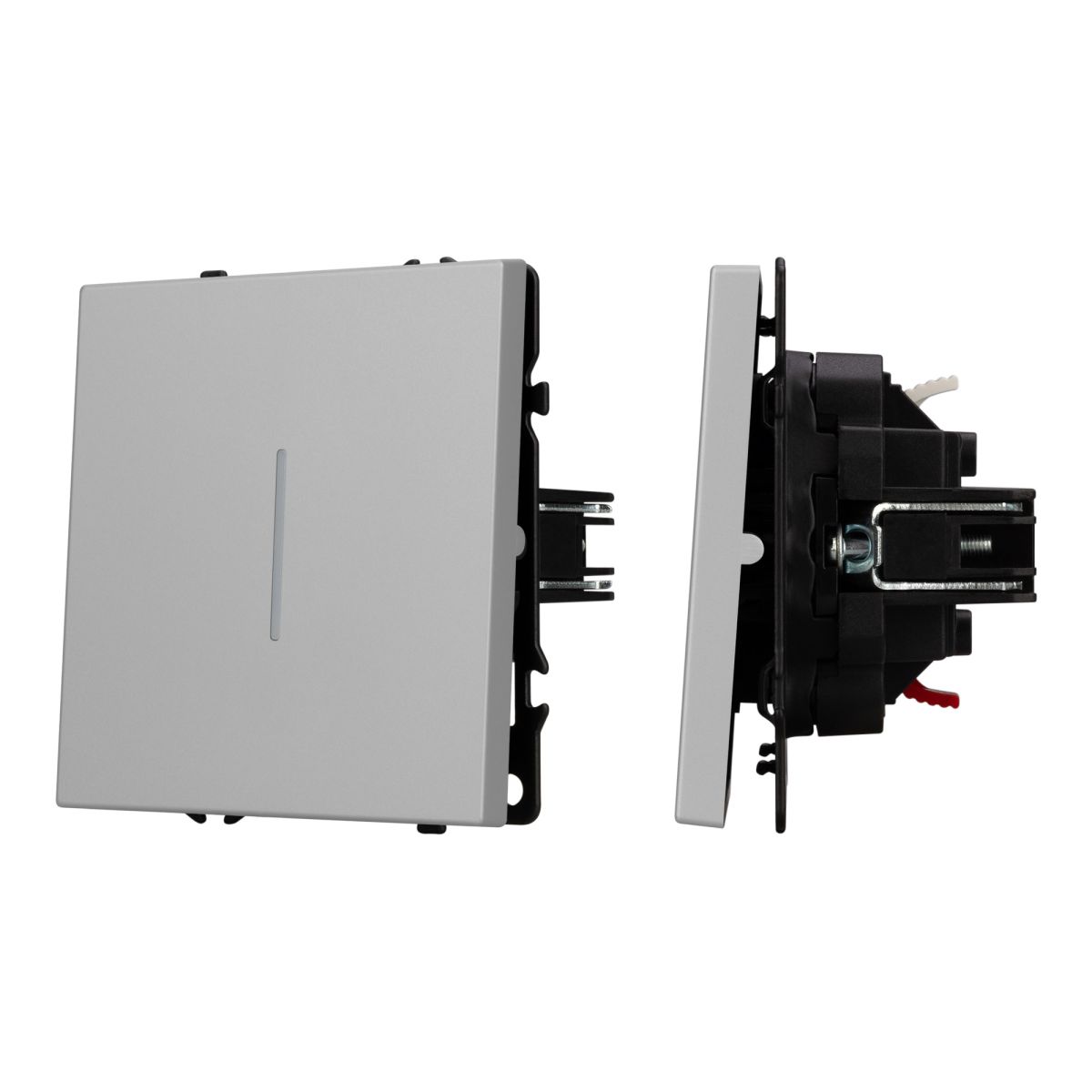 Выключатель 1 кл подсветка софт-тач никель Arlight SWT-MK01-SFPL-L-IS (250V, 10A) 059425(1)