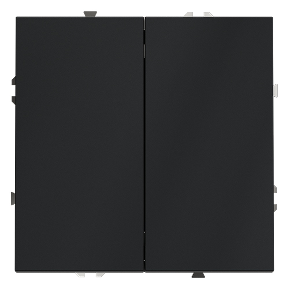 Проходной переключатель двухклавишный Voltum S70 VLS020307 (графит)