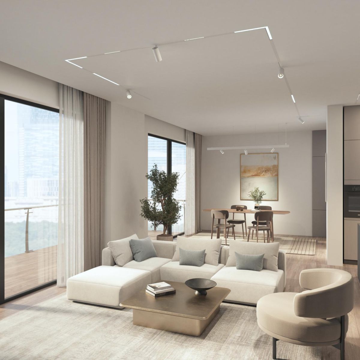 Трековый однофазный светильник Denkirs Simple Linear DK8205-WH