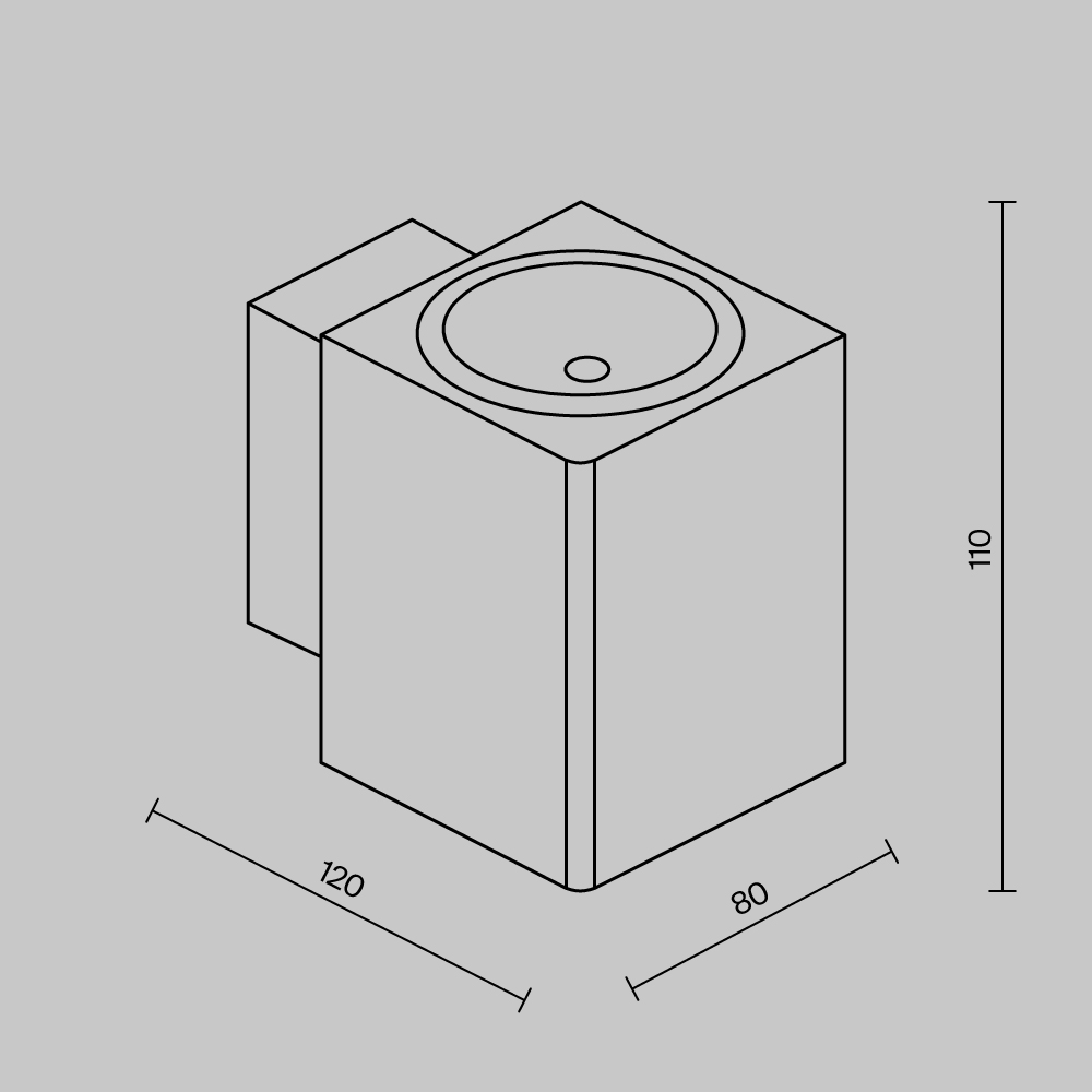 Уличный настенный светильник Maytoni Block O507WL-L5W3K