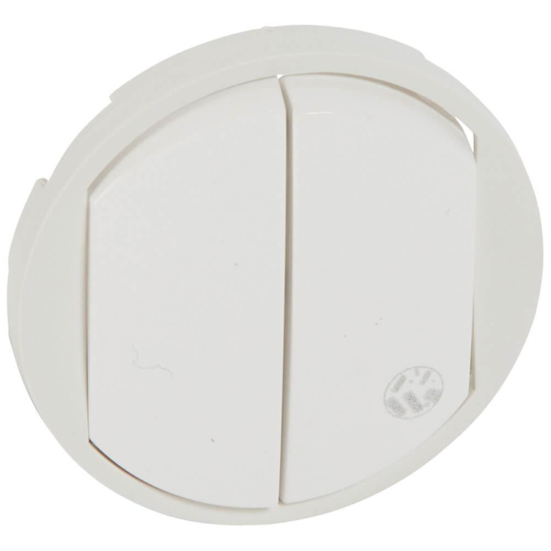 Клавиша Legrand Celiane выключателя двухклавишного антибактериальная белая 067741