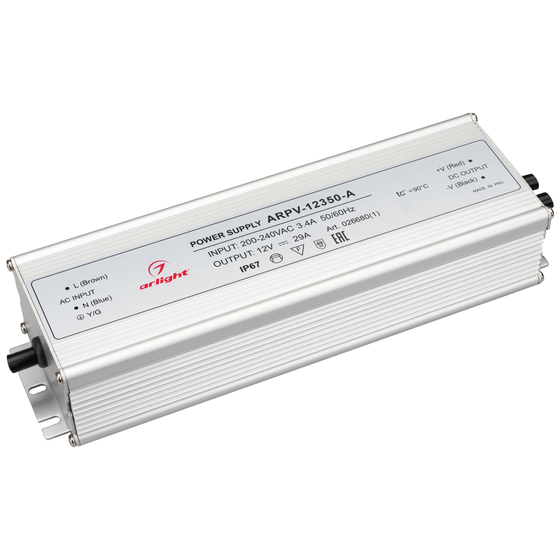 Блок питания Arlight ARPV-12350-A (12V, 29.0A, 350W) 026680(1) Блок питания Arlight ARPV-12350-A (12V, 29.0A, 350W) 026680(1)