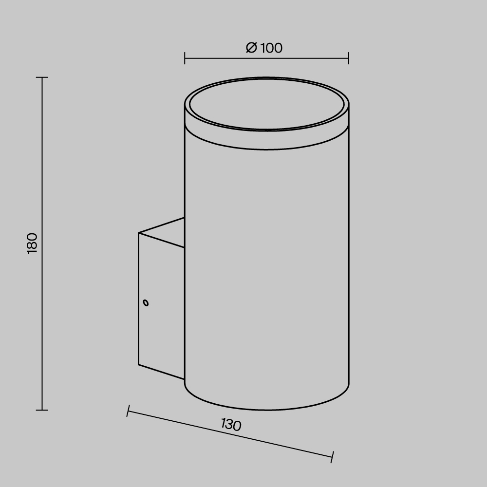 Уличный настенный светильник Maytoni Shim O514WL-L15B3K