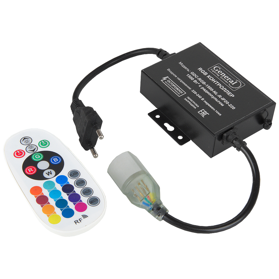 Контроллер General GDC-RGB-1500-NL-R-IP20-220 512118 Контроллер General GDC-RGB-1500-NL-R-IP20-220 512118