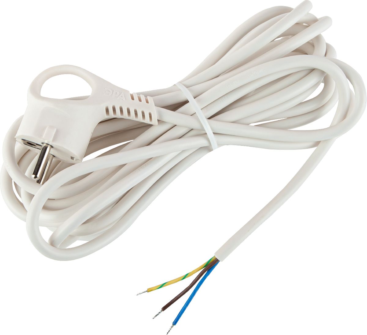 Шнур сетевой с вилкой Эра UX-3x0,75-5m -W Б0048694