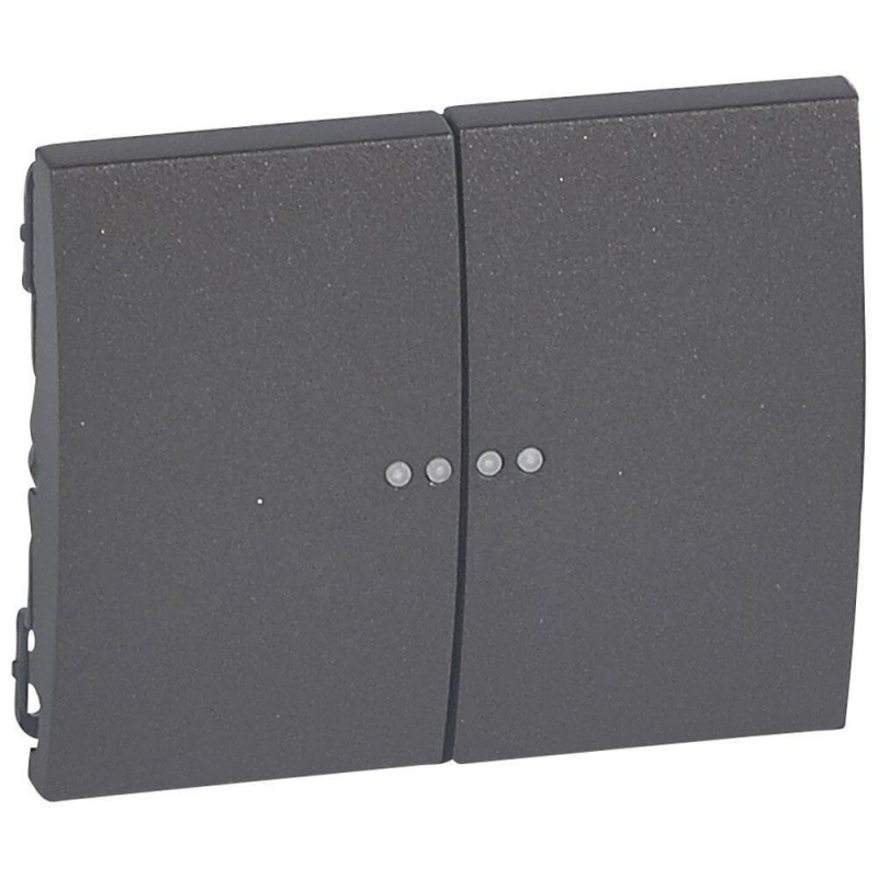 Клавиша Legrand Galea Life выключателя двойная с индикацией темная бронза 771279