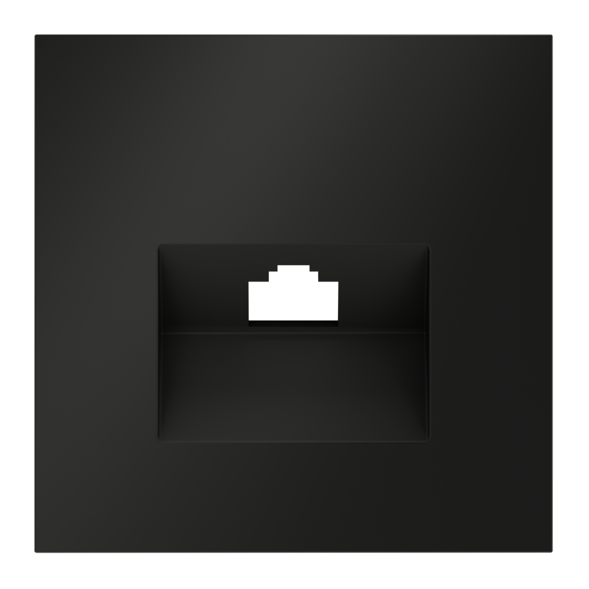 Накладка для розетки компьютерной RJ45 кат.6 Voltum S70 (черный матовый) VLS001308