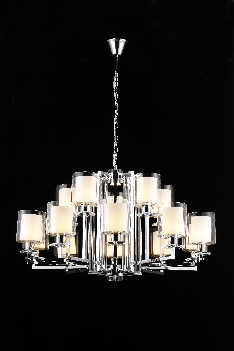 Подвесная люстра iLamp King RM6201-10+5 CR+CL Подвесная люстра iLamp King RM6201-10+5 CR+CL