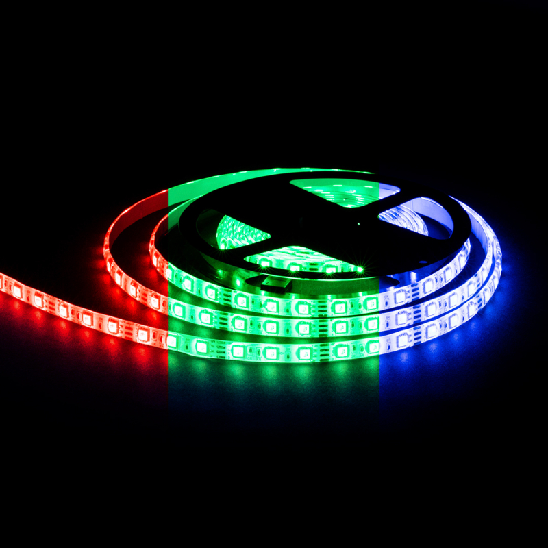Светодиодная влагозащищенная лента OGM 12В 5050 14,4Вт/м RGB 5м IP65 LSE-276
