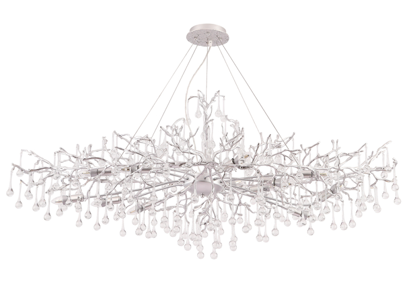 Подвесная люстра Crystal Lux REINA V2 SP12 L1500 SILVER PATINA