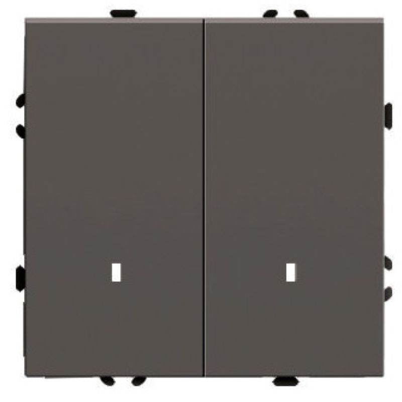 Выключатель 2-клавишный c индикатором (механизм) Stekker Эмили 250В 10А RSW10-5102-09 антрацит soft touch