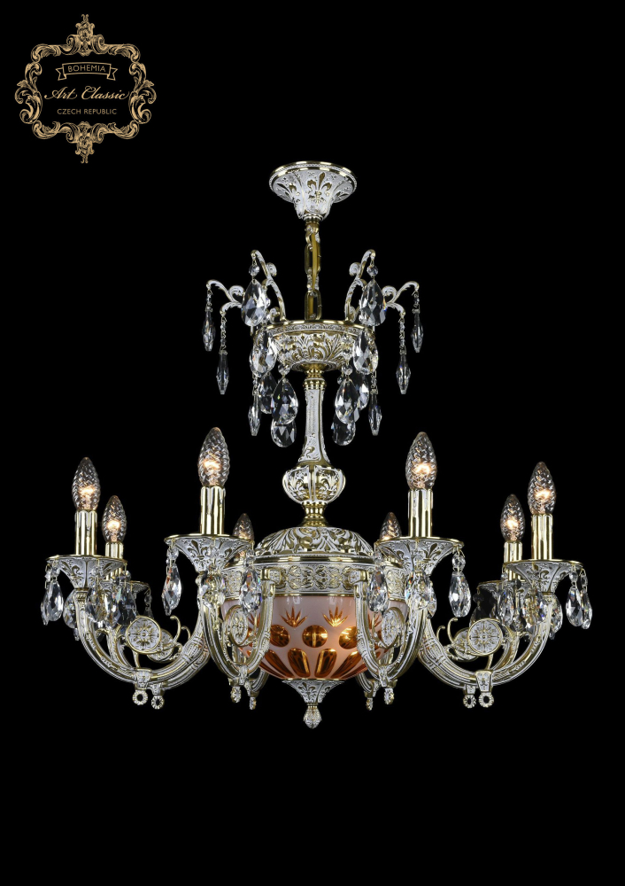 Подвесная люстра Art Classic 31.12.8.KR175SP.250IT.GW.Sp.Amber.White.1E