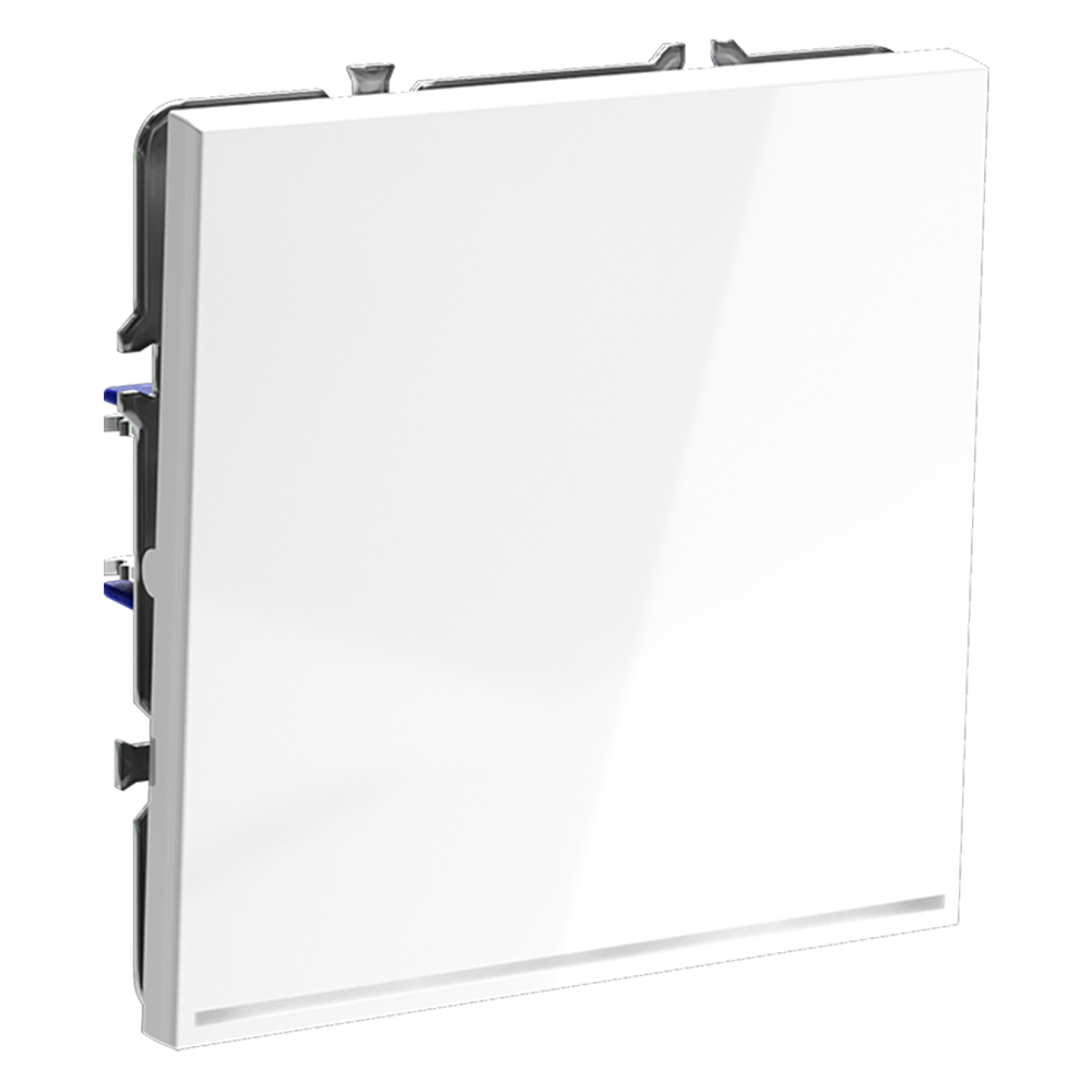 Выключатель одноклавишный с подсветкой Voltum S70 VLS010201 (белый глянцевый)