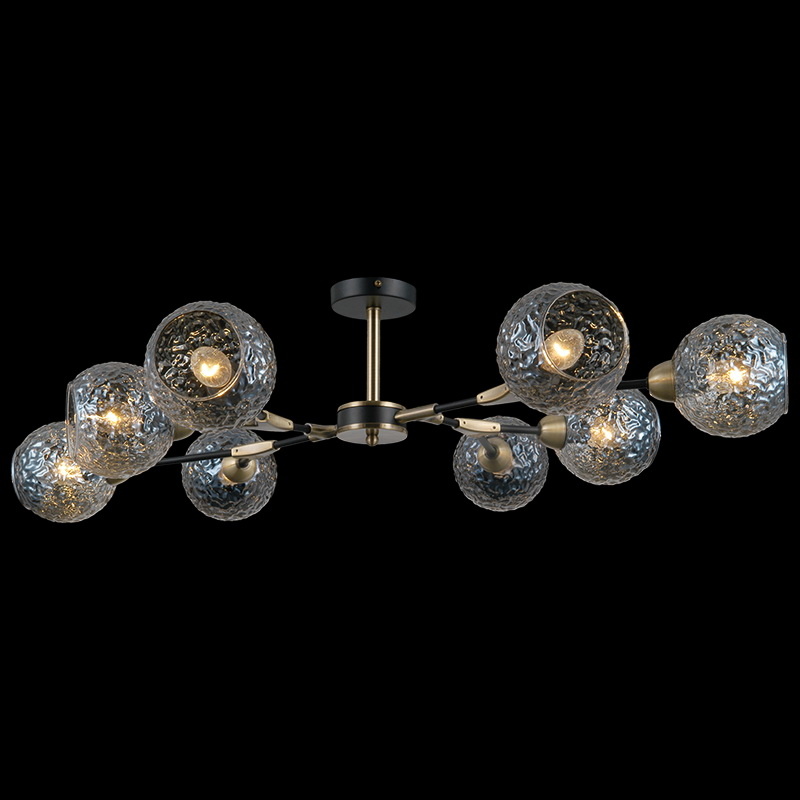 Люстра на штанге Illumico IL0253-8CSQ-79 BK AB Люстра на штанге Illumico IL0253-8CSQ-79 BK AB