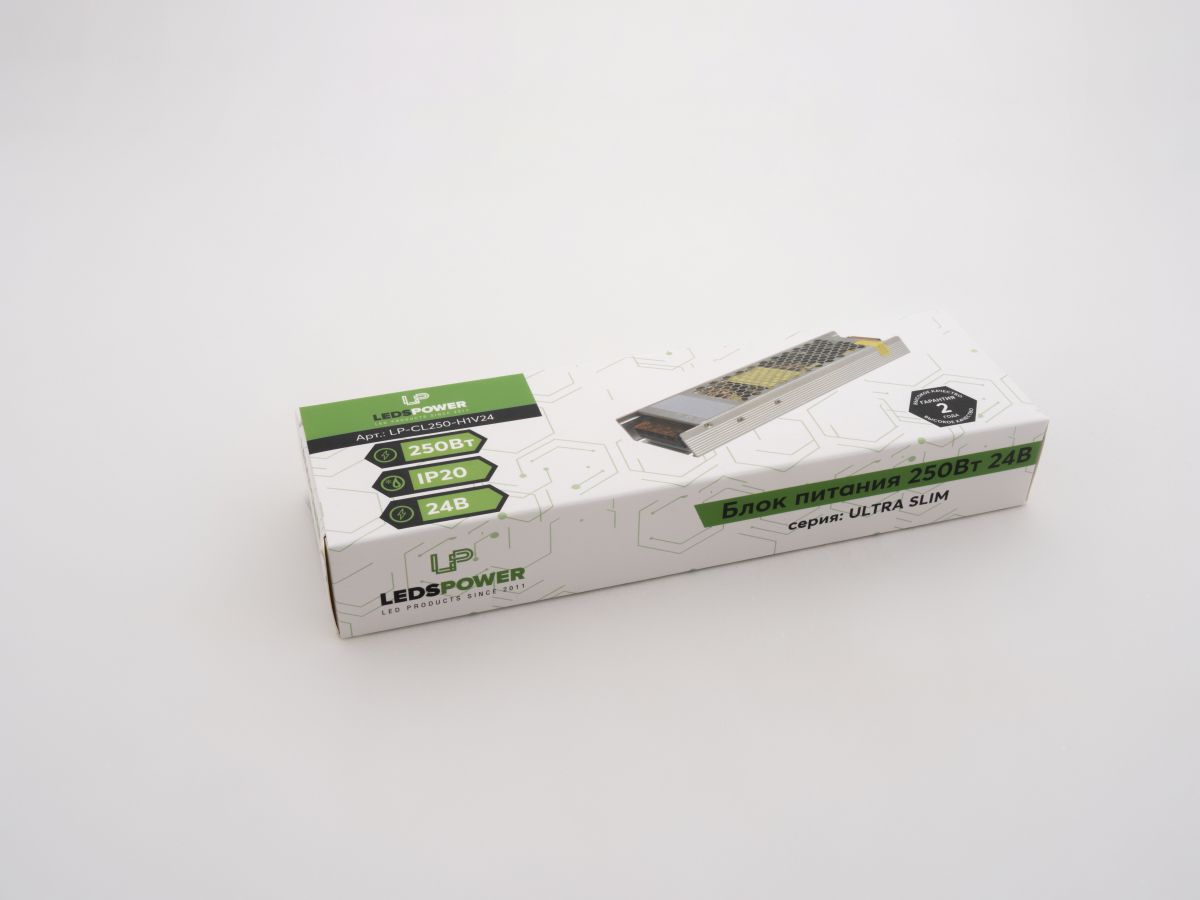Блок питания LEDS POWER 250Вт 24В ULTRA SLIM 002682