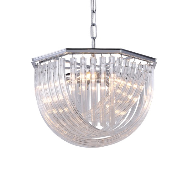 Подвесная люстра Delight Collection Murano Glass KR0116P-5R/A chrome Подвесная люстра Delight Collection Murano Glass KR0116P-5R/A chrome