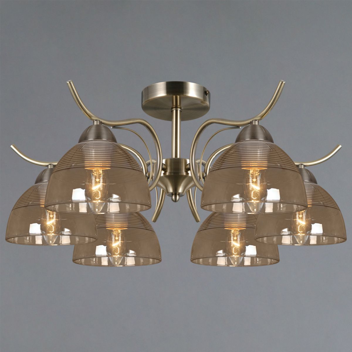 Люстра на штанге Illumico IL0733-6CSQ-25 AB AREZZO Люстра на штанге Illumico IL0733-6CSQ-25 AB AREZZO