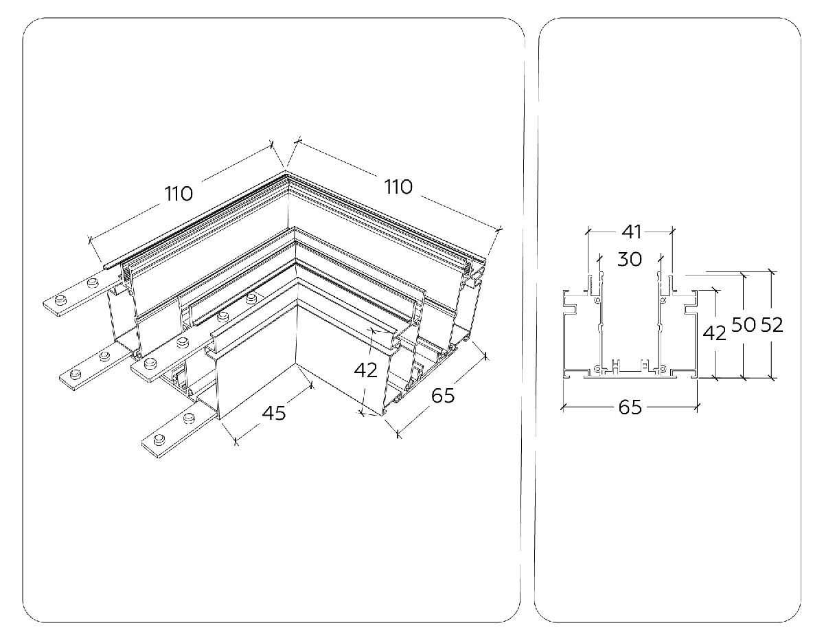 Коннектор угловой Ambrella Light Magnetic 220V GL1046