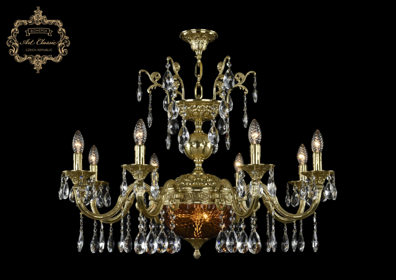 Подвесная люстра Art Classic 31.29.8.CK250SP.250GL.G.Sp.Amber.1C