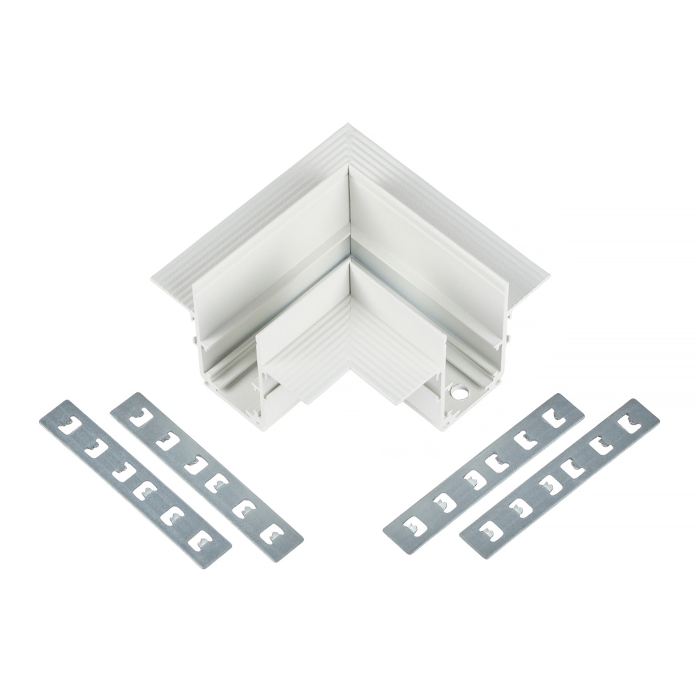 Коннектор угловой для магнитного шинопровода Myfar Accessories for MagLine 23 MT0200-CL-W