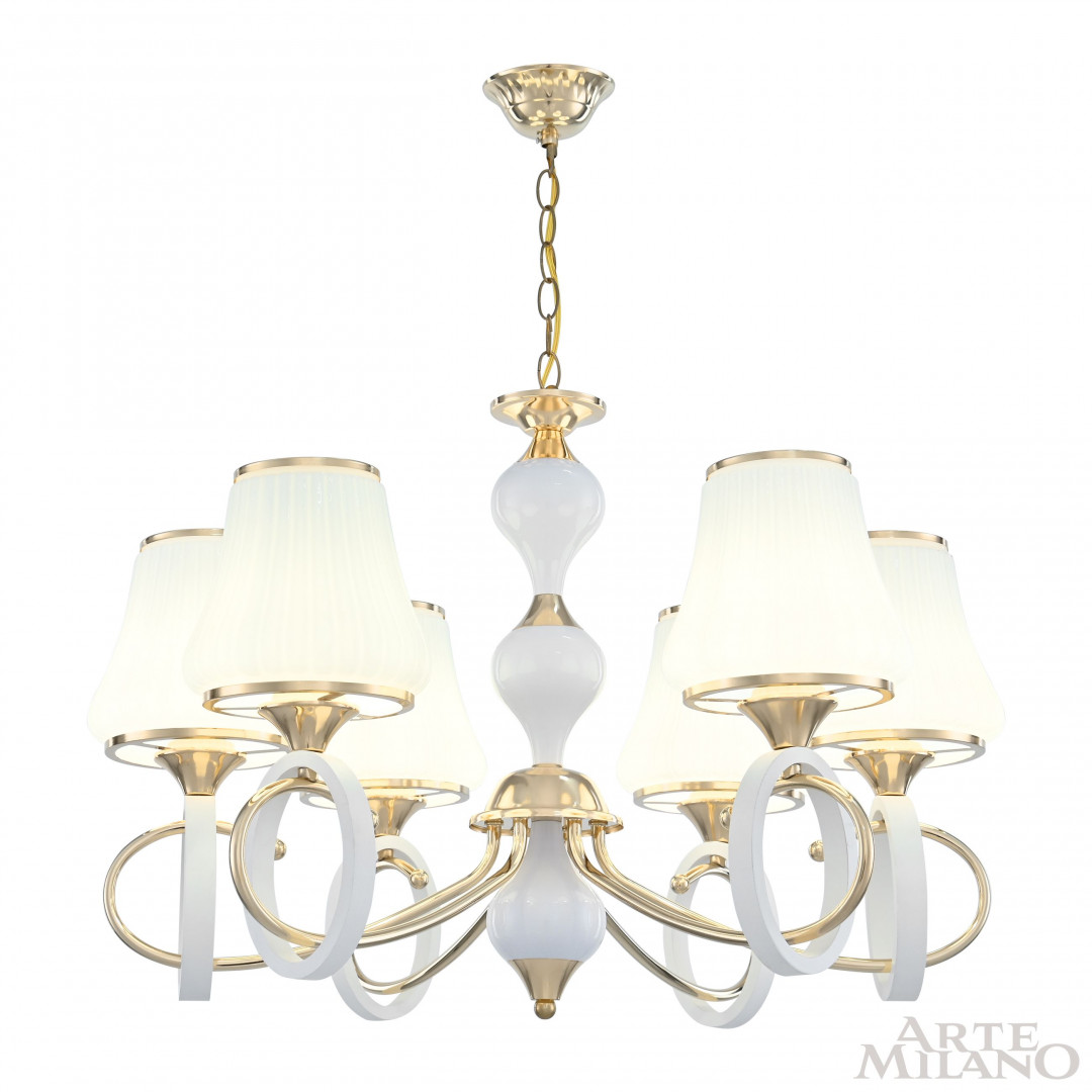 Подвесная люстра Arte Milano Florentia-2387 302387/6 Wh/Gd
