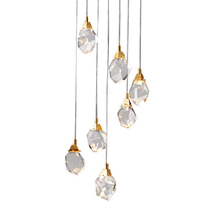 Подвесной светильник Delight Collection Crystal rock MD-020B-7 gold Подвесной светильник Delight Collection Crystal rock MD-020B-7 gold