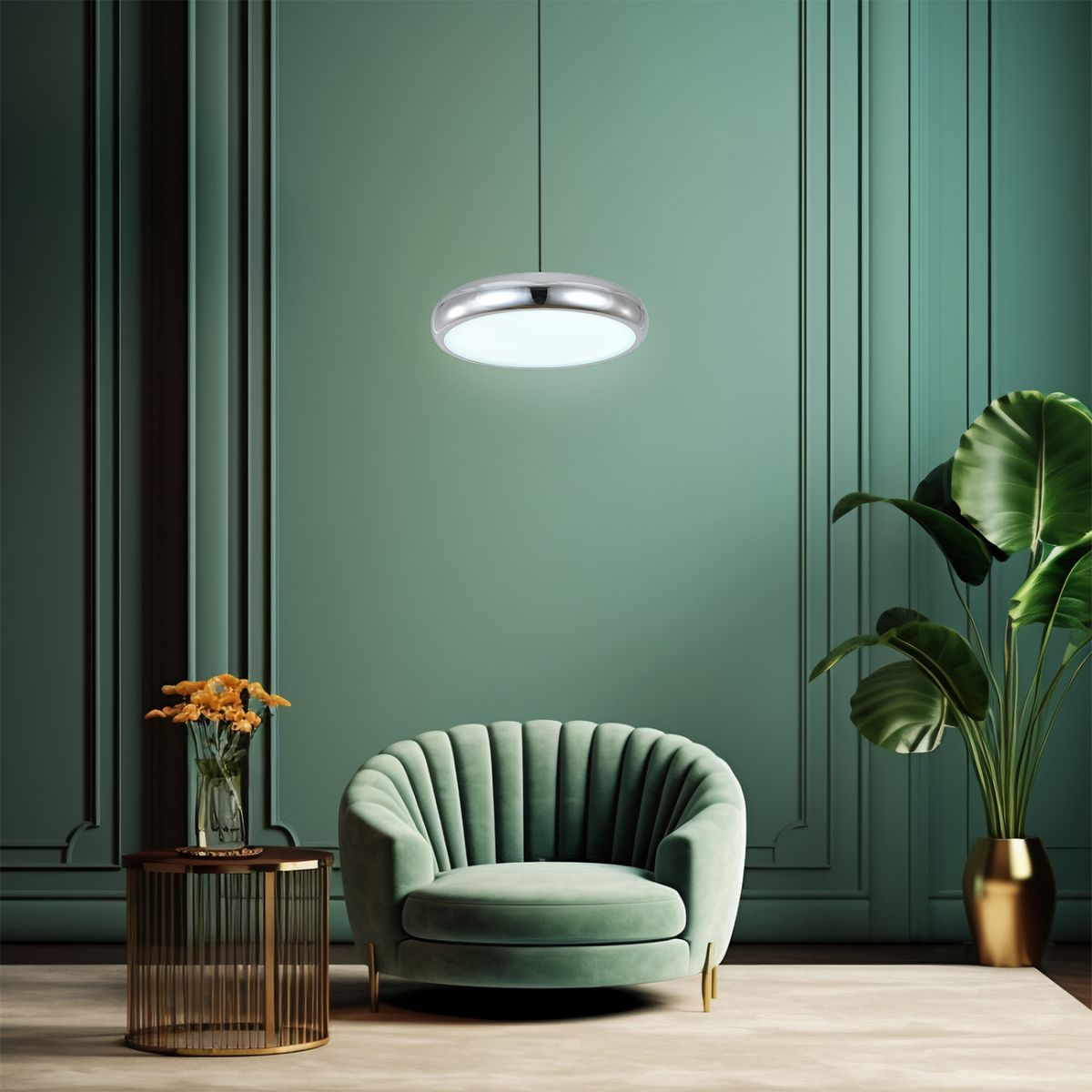 Подвесной светильник Escada Iris 10304/1LED Black/Chrome