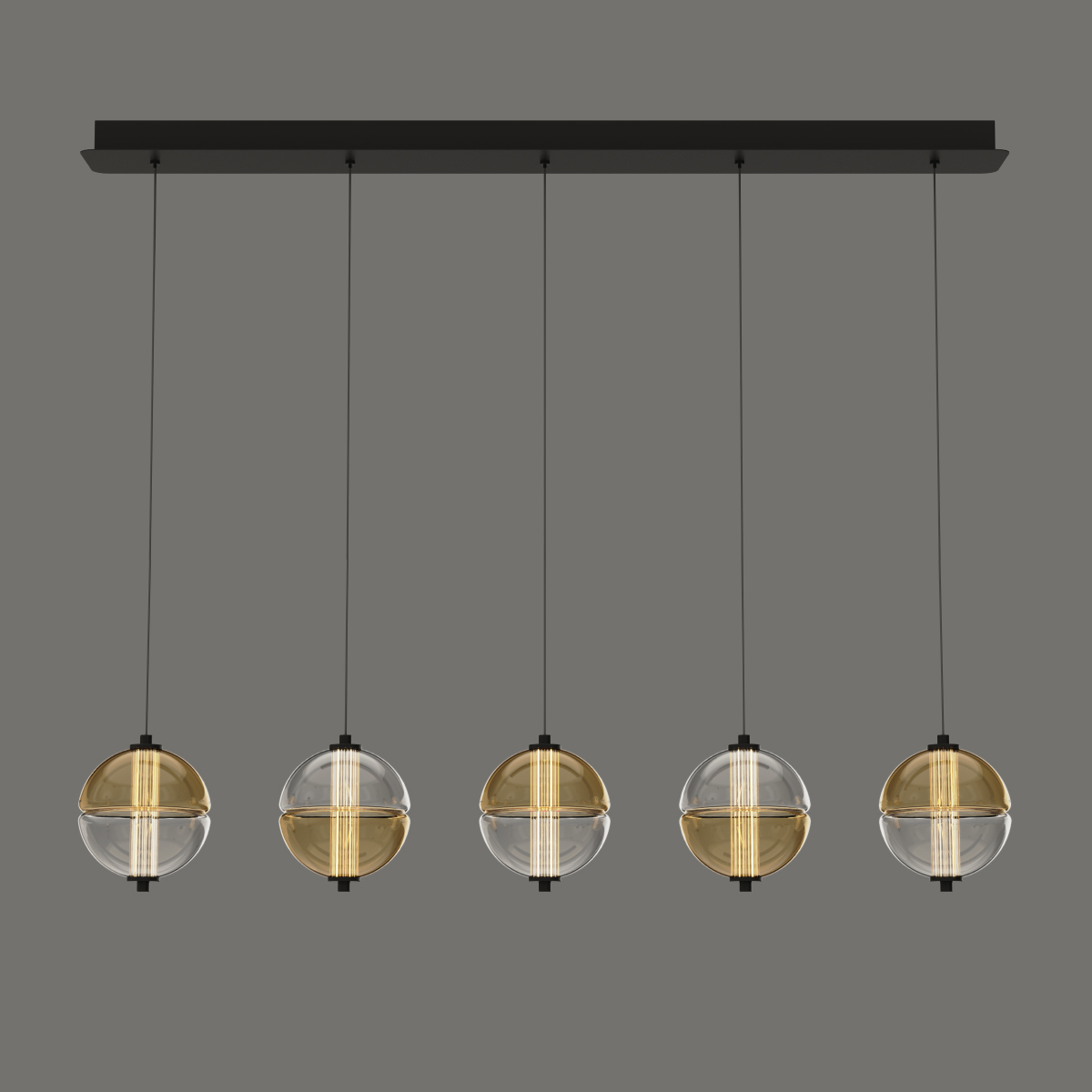 Подвесной светильник Delight Collection MD24022079-5B black/amber Подвесной светильник Delight Collection MD24022079-5B black/amber