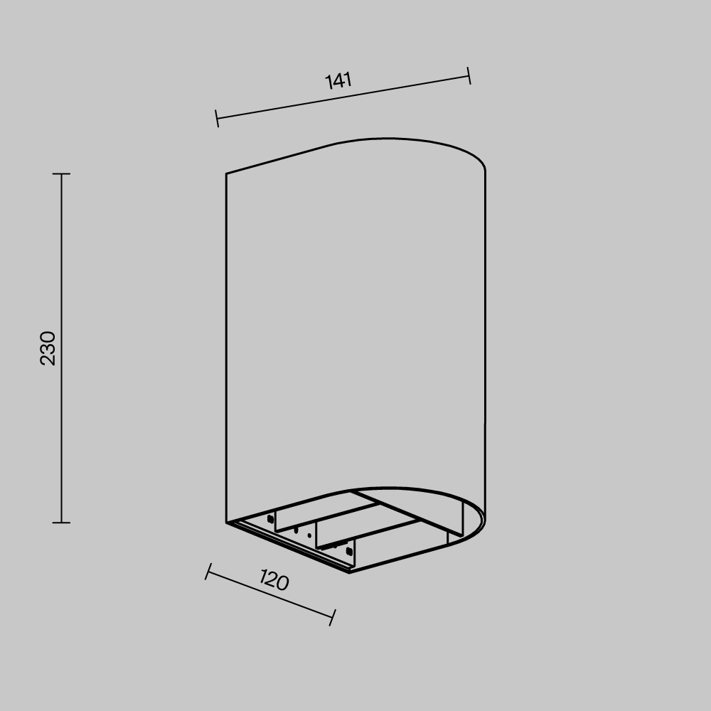 Уличный настенный светильник Maytoni Drape O526WL-L20B3K