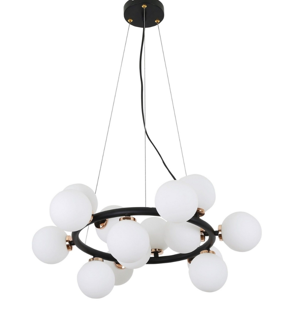 Подвесная люстра Lumina Deco Marsiada LDP 6033-15 BK+MD Подвесная люстра Lumina Deco Marsiada LDP 6033-15 BK+MD