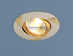 Точечный светильник (Спот) MR16 G5.3, перламутр/серебро/золото, поворотный, 8004 MR16 PS/GD
