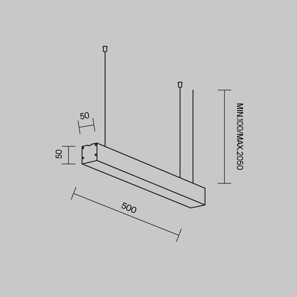 Линейный подвесной светильник Maytoni Technical LL312025