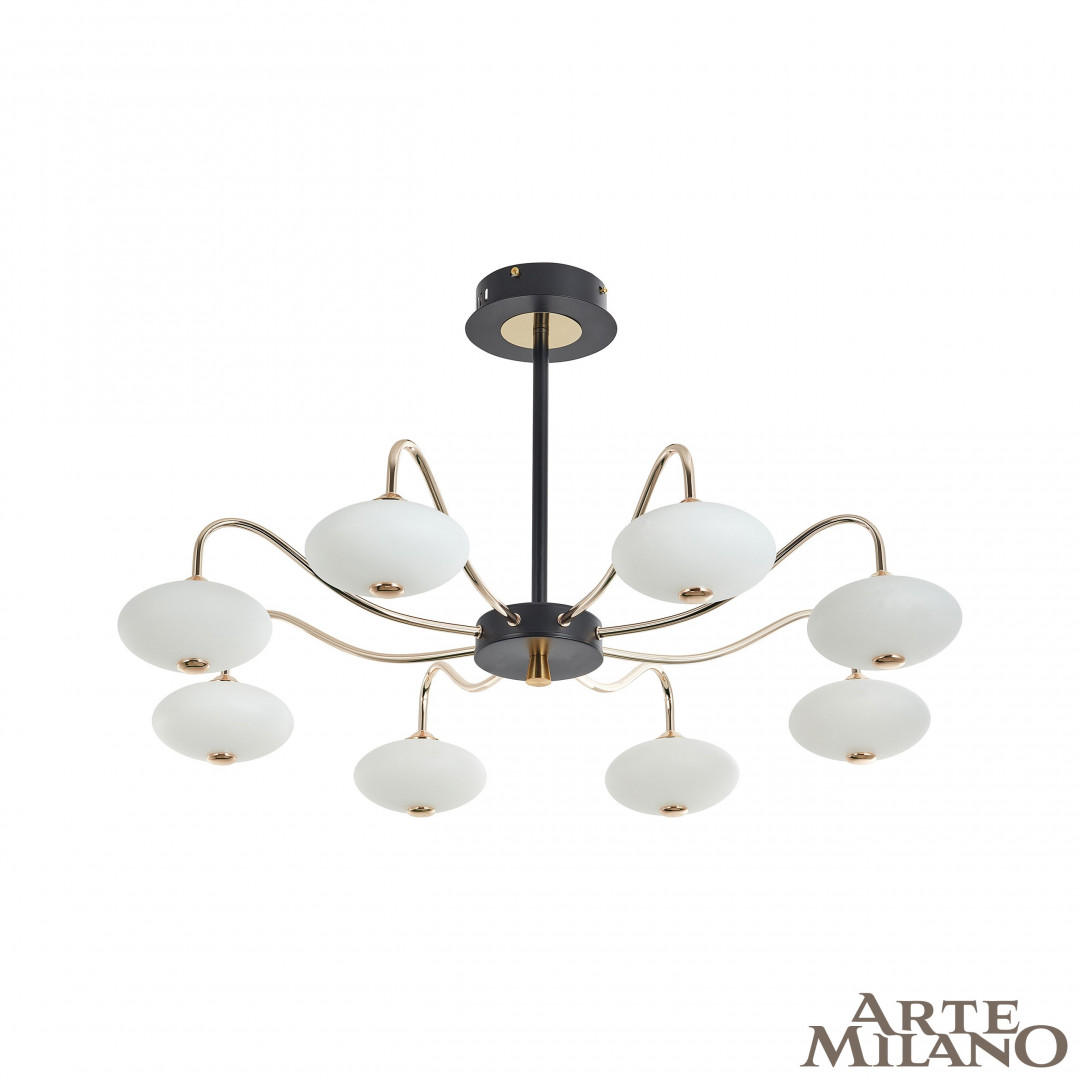 Люстра на штанге Arte Milano 273908/8 BK/GD Люстра на штанге Arte Milano 273908/8 BK/GD