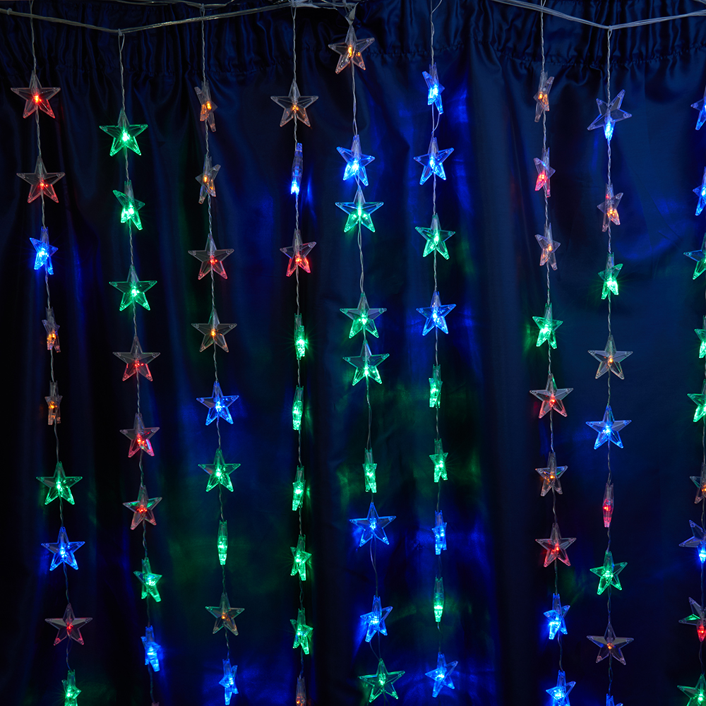 Светодиодная гирлянда занавес Звездочки Feron CL25 48609