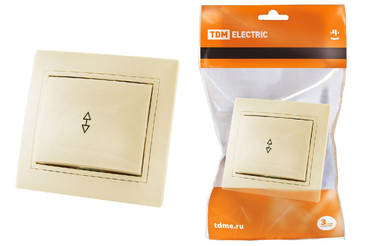 Выключатель одноклавишный на 2 направления Таймыр TDM Electric SQ1814-0107