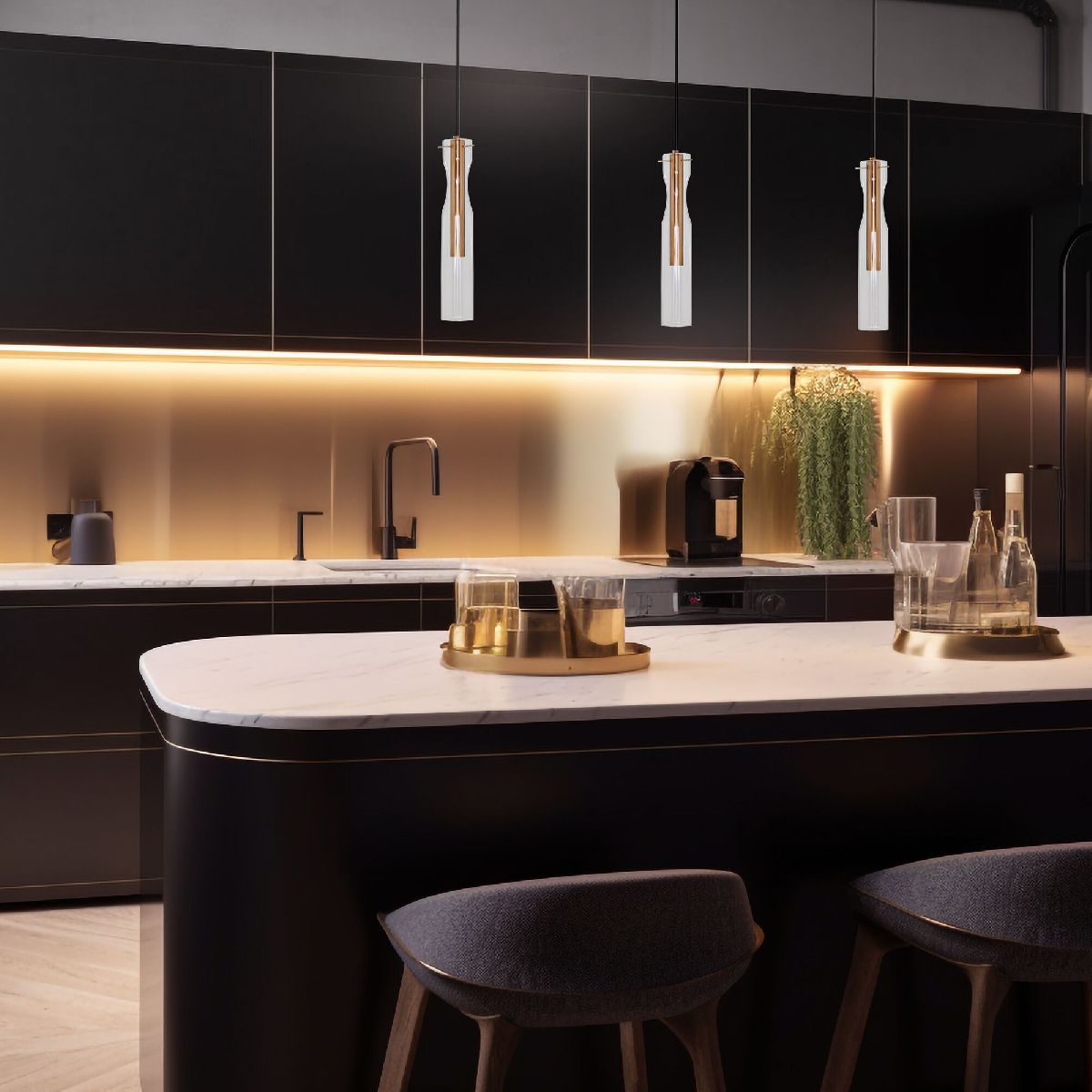 Подвесной светильник Eurosvet Swan 50254/1 LED латунь a063278