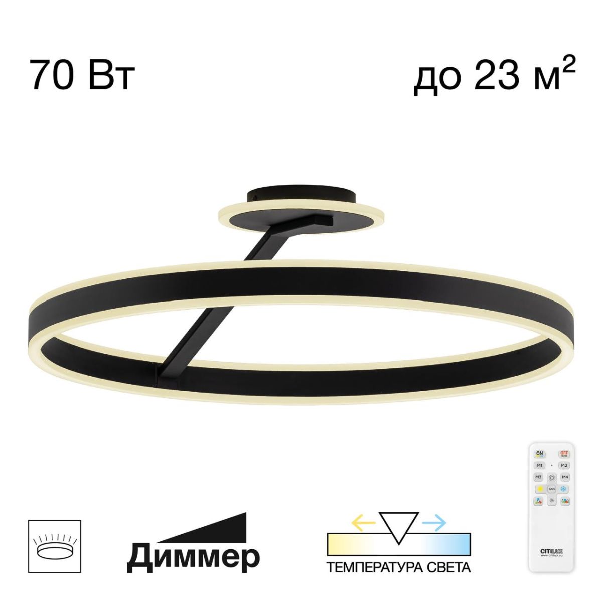Потолочная люстра Citilux Дуэт CL719761