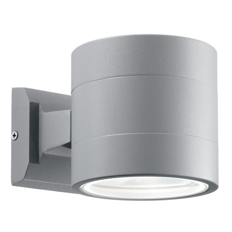 Уличный настенный светильник Ideal Lux Snif Round AP1 Grigio 061474 Уличный настенный светильник Ideal Lux Snif Round AP1 Grigio 061474