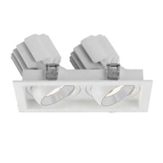 Встраиваемый карданный светильник Arlight MS-VORTEX-BUILT-S250x140-2x30W Warm3000 (WH-WH, 17 deg, 230V) (IP20 Металл) 057767