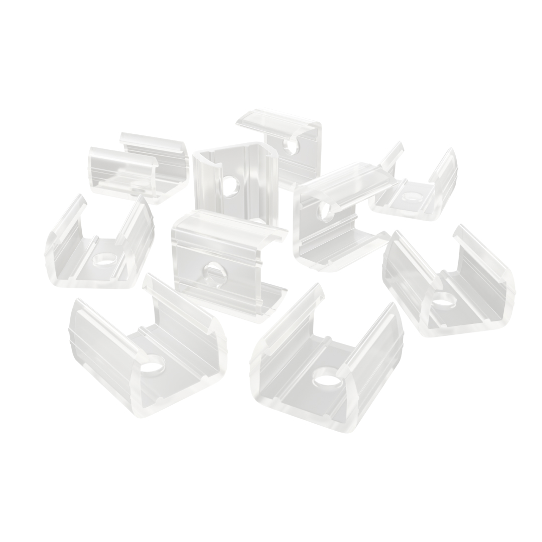 Комплект (10шт) крепежей пластиковых для светодиодного неона Apeyron 17-49 RGB 220В 09-151