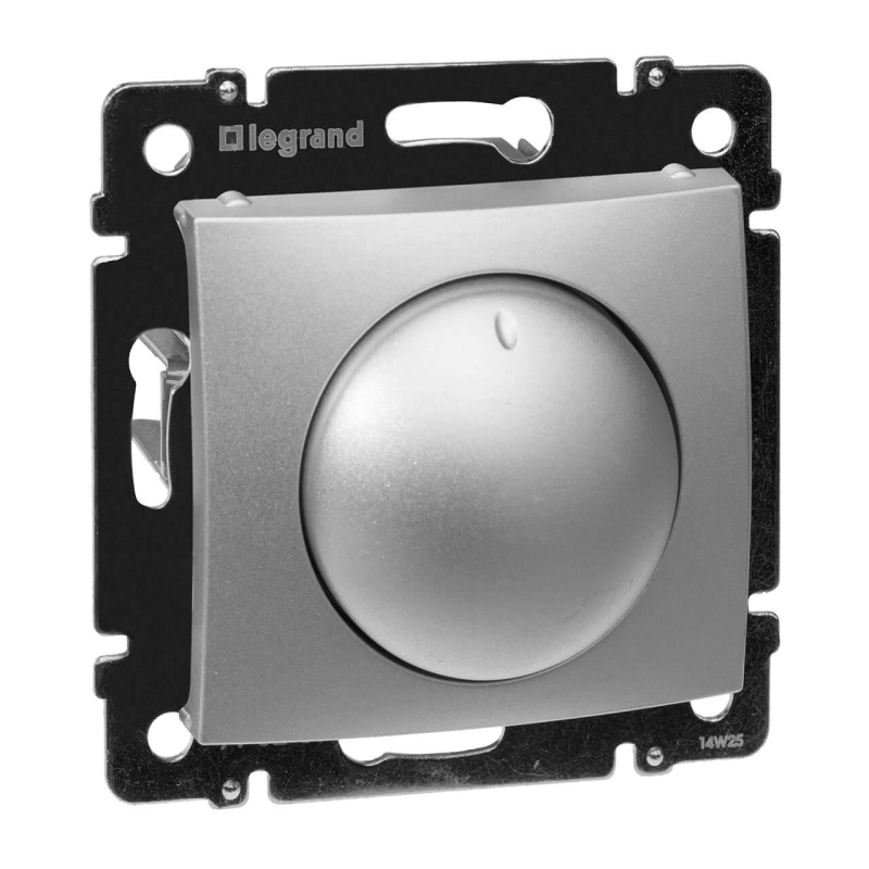 Диммер поворотный Legrand Valena 400W алюминий 770261 Диммер поворотный Legrand Valena 400W алюминий 770261