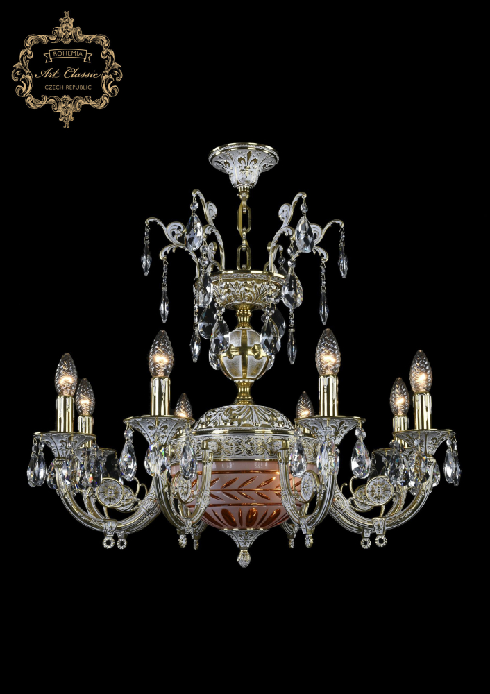 Подвесная люстра Art Classic 31.22.8.KR175SP.250IT.GW.Sp.Amber.White.1D