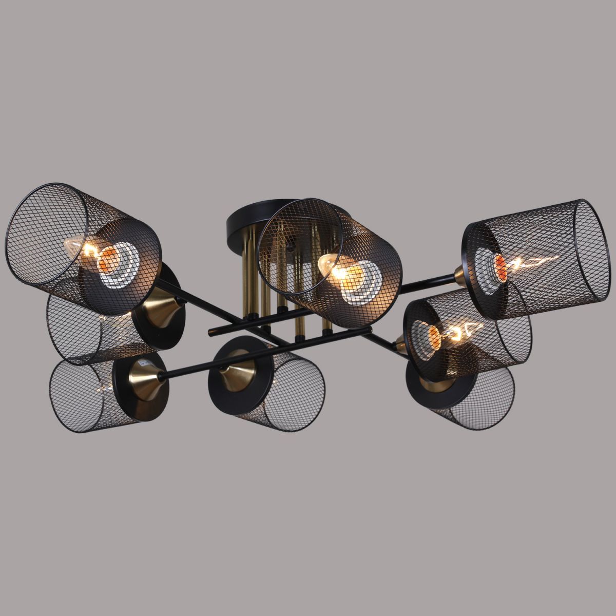 Потолочная люстра Reluce 38460-0.3-08 BK+COPPER