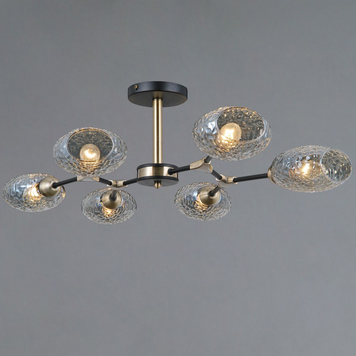 Люстра на штанге Illumico IL0272-6CSQ-25 BK AB TRENTO Люстра на штанге Illumico IL0272-6CSQ-25 BK AB TRENTO