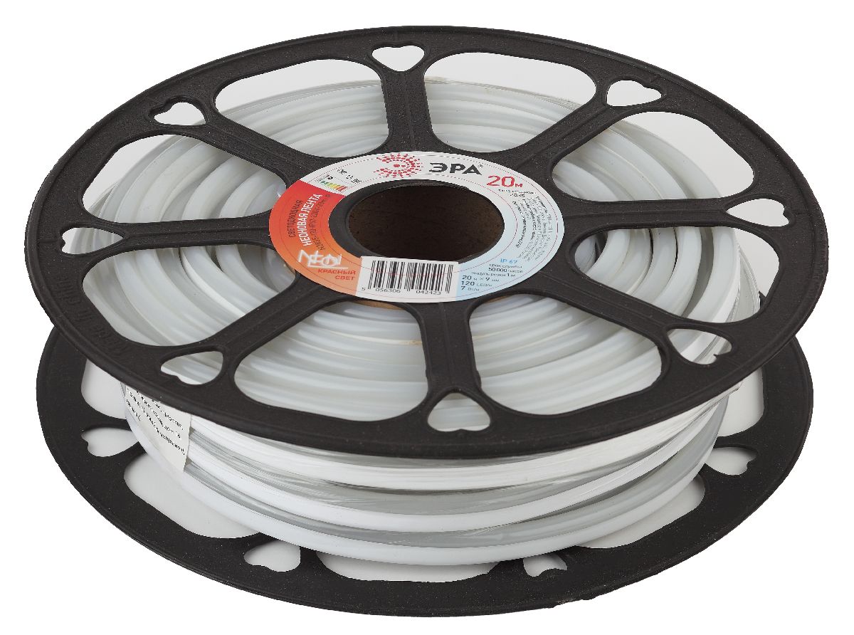 Светодиодная неоновая лента Эра 220В 2835 7Вт/м красный 20м IP67 N2835-120-IP67-220V-20m-R Б0043077 Светодиодная неоновая лента Эра 220В 2835 7Вт/м красный 20м IP67 N2835-120-IP67-220V-20m-R Б0043077