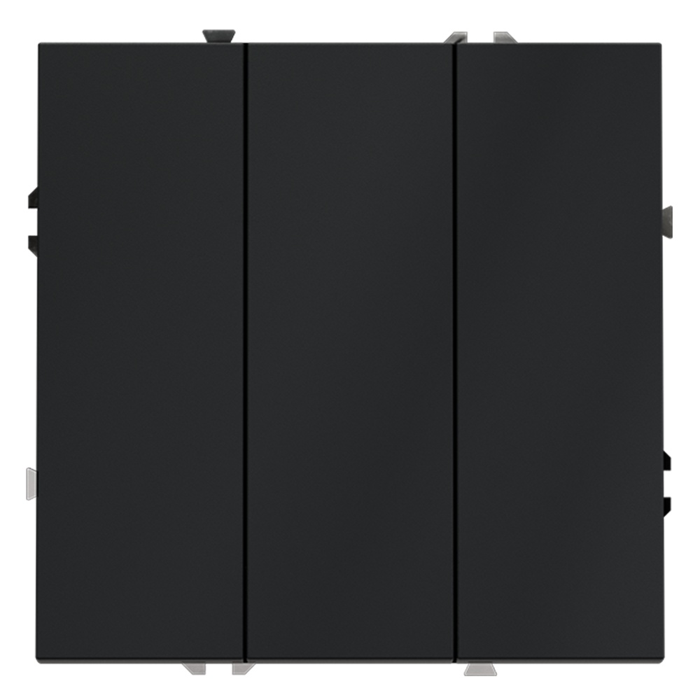 Выключатель трехклавишный Voltum S70 VLS030107 (графит)